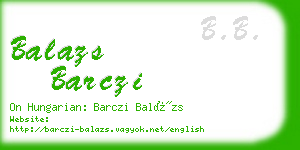 balazs barczi business card